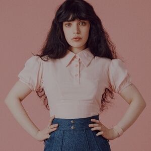 Samantha Pleet Ghost Pink Cropped Blouse